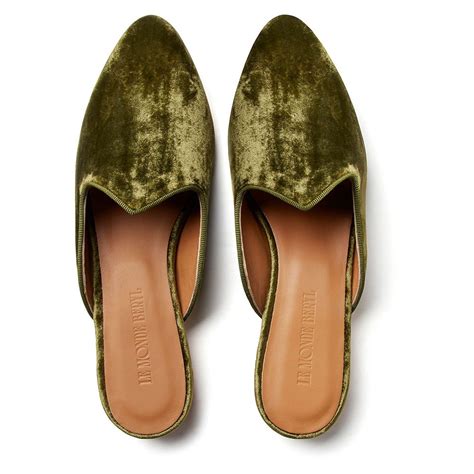 women's velvet mules.